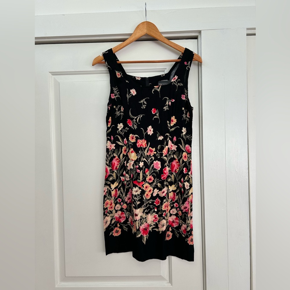 Vintage Tracy Evans Floral Mini Dress - Size 5